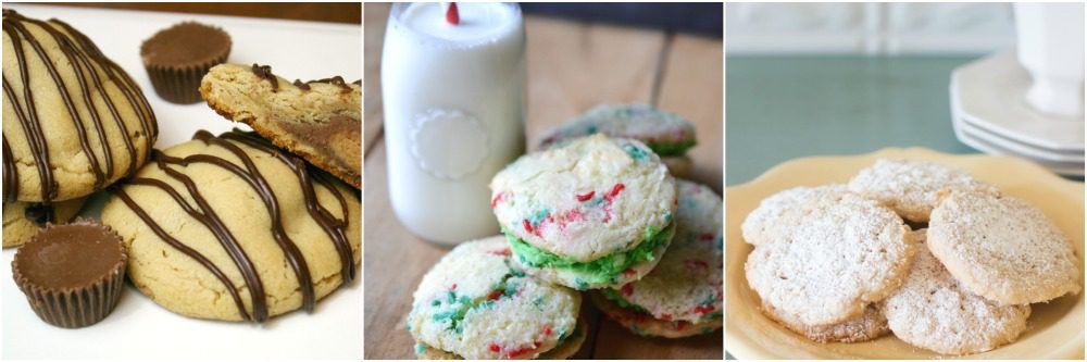 A stack of holiday confetti sandwich cookies