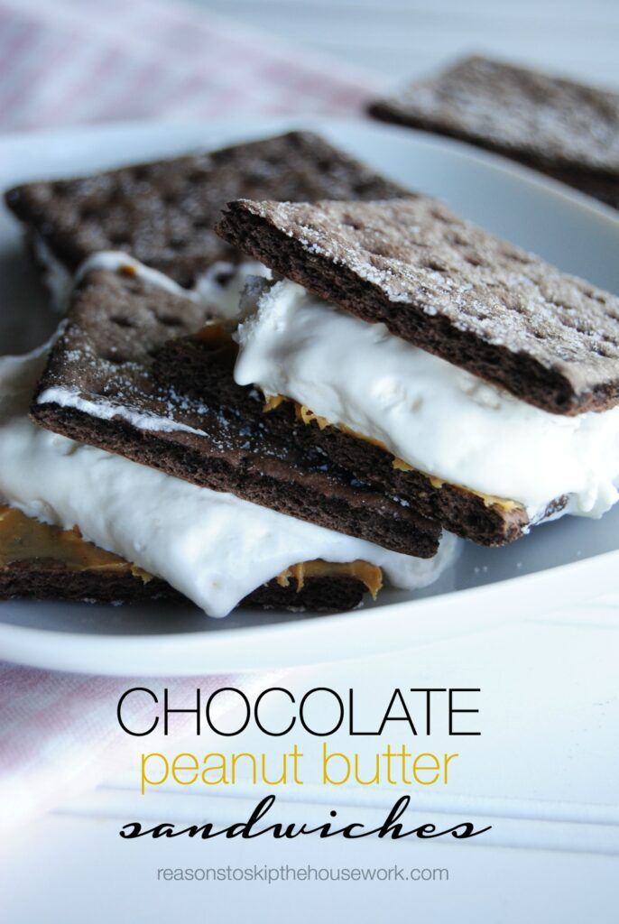 chocolate peanut butter sandwiches