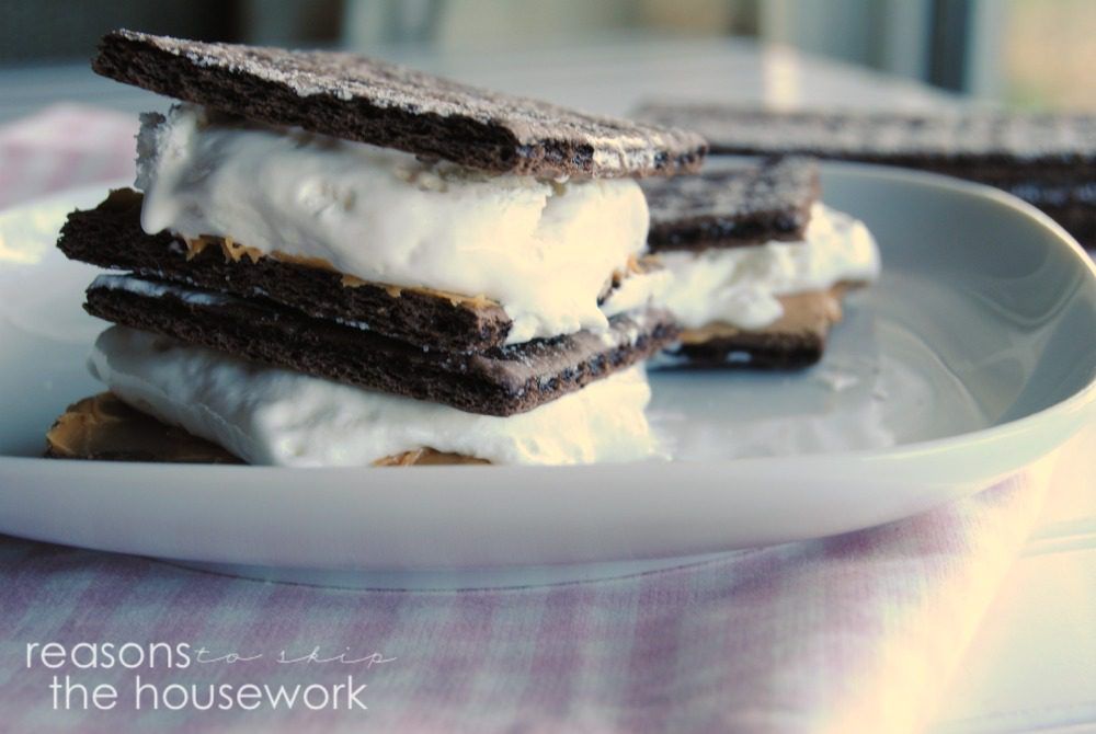 chocolate peanut butter sandwiches