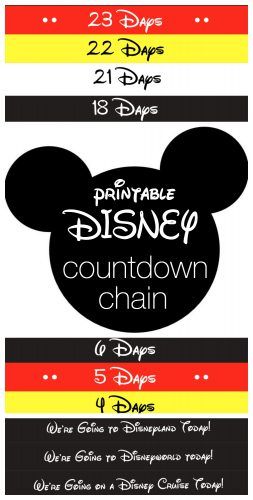 Disney Countdown Chain – REASONS TO SKIP THE HOUSEWORK