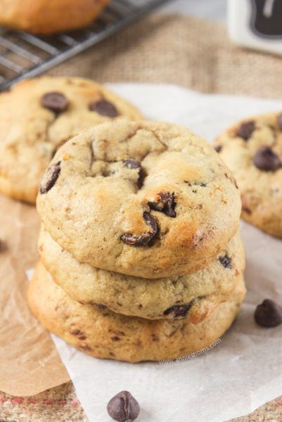 These Chocolate Chip Banana Bread Cookies have all the very best elements of the traditional Banana Bread, but in cookie form! The addition of chocolate chips cut through the sweetness of the banana and create a delicious treat!