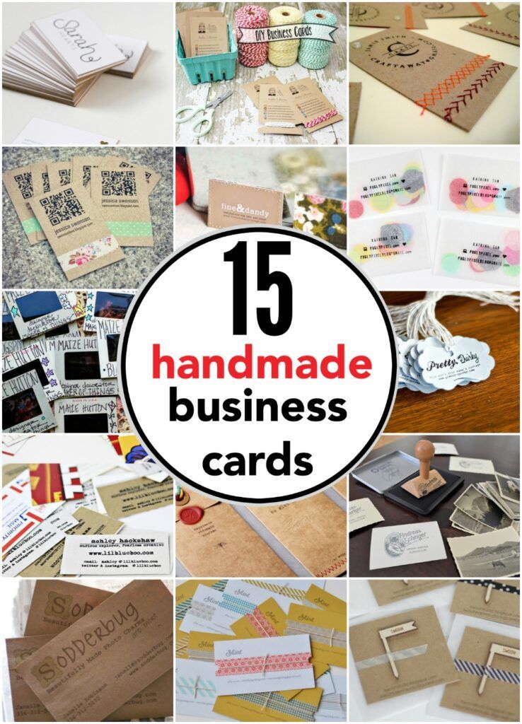 15 Handmade Business cards you can make yourself.