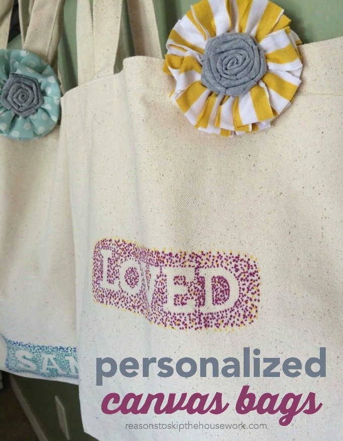 personalized canvas bags