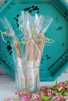 Chocolate Covered Cookie Sticks from Shaken Together