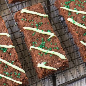 These Mint Chocolate Shortbread Fingers are super simple to make and will easily satisfy your cravings for a sweet treat! Cocoa powder makes them rich, peppermint makes them refreshing and plenty of butter makes them short - the perfect shortbread!