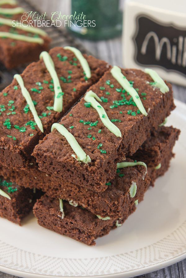 These Mint Chocolate Shortbread Fingers are super simple to make and will easily satisfy your cravings for a sweet treat! Cocoa powder makes them rich, peppermint makes them refreshing and plenty of butter makes them short - the perfect shortbread!