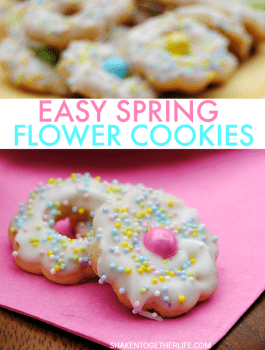 Easy Spring Flower Cookies from Shaken Together