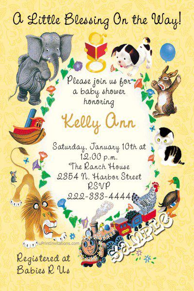 little golden book printable invitation