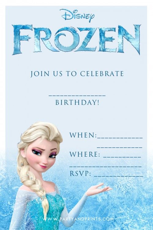 frozen invitations