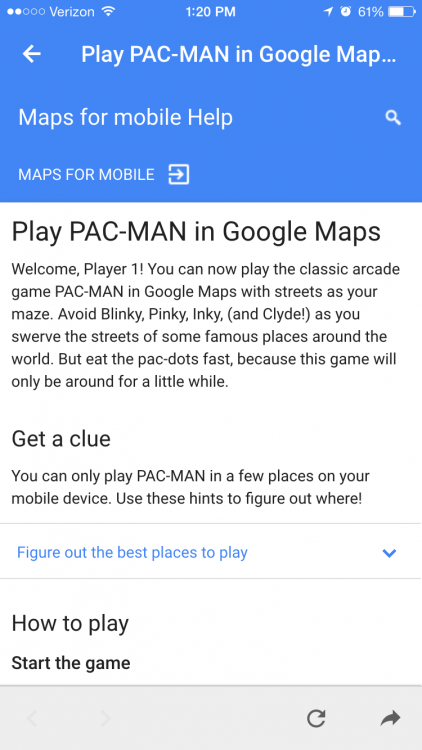 Here's how to play Pac-Man on Google Maps