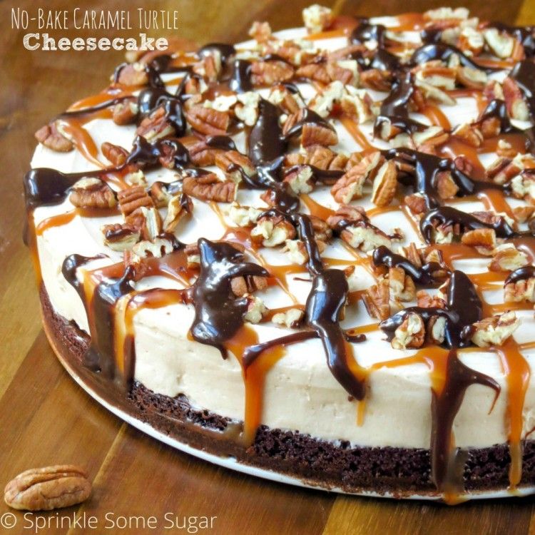 caramel turtle cheesecake