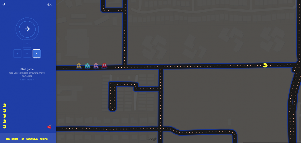 play pac man on google