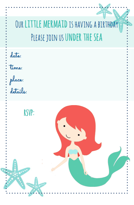 mermaid printable