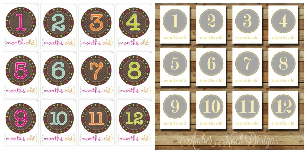 monthly baby photo signs