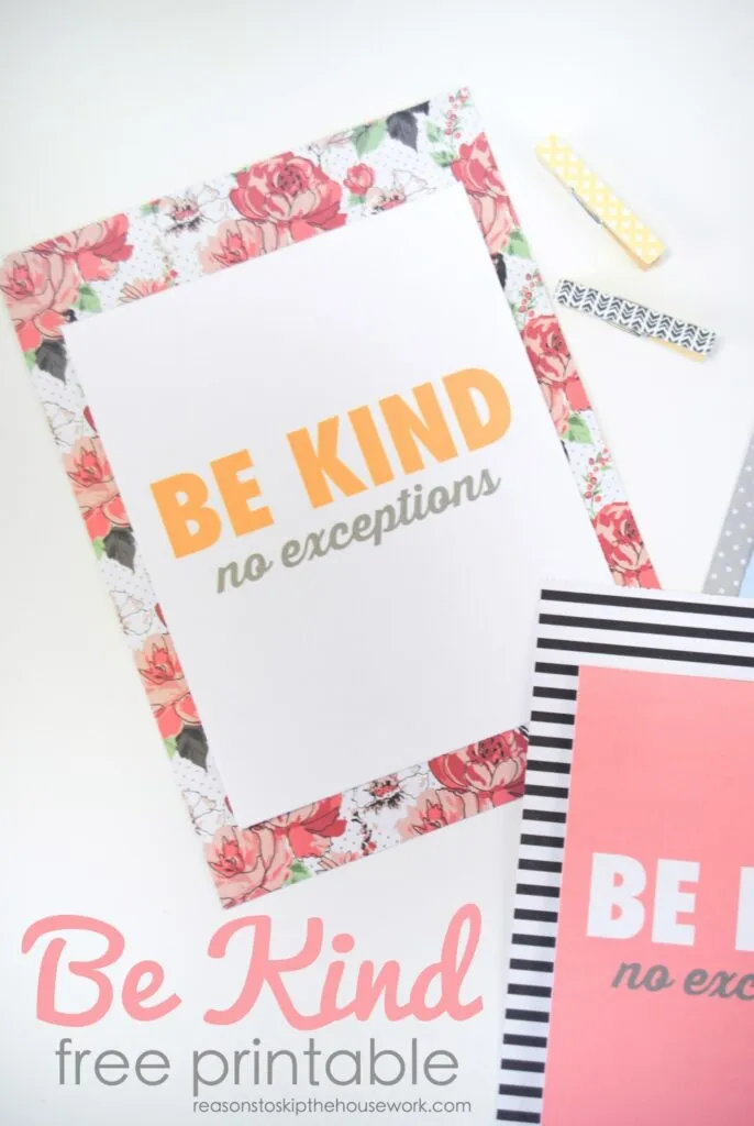 be kind printable