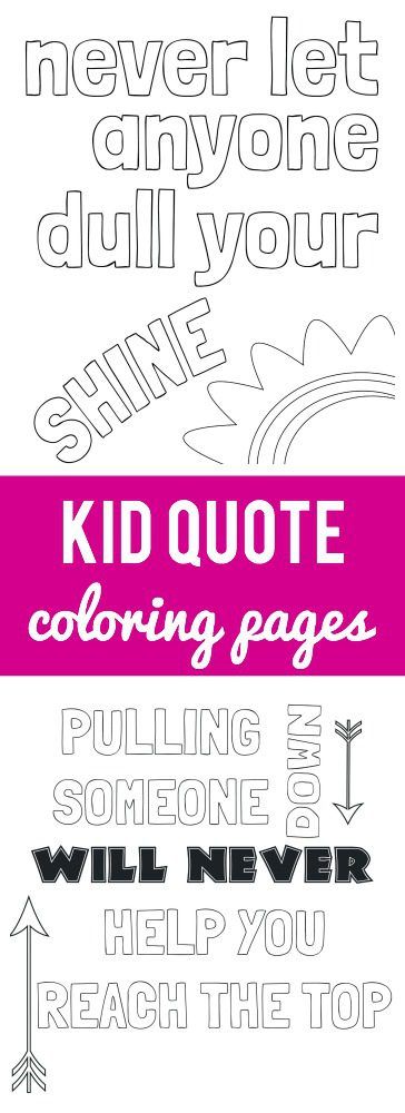 kid quote coloring pages