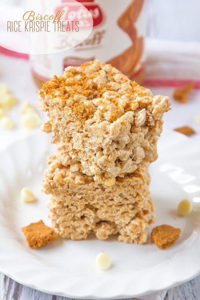 Super easy, incredibly more-ish Biscoff Rice Krispie Treats!