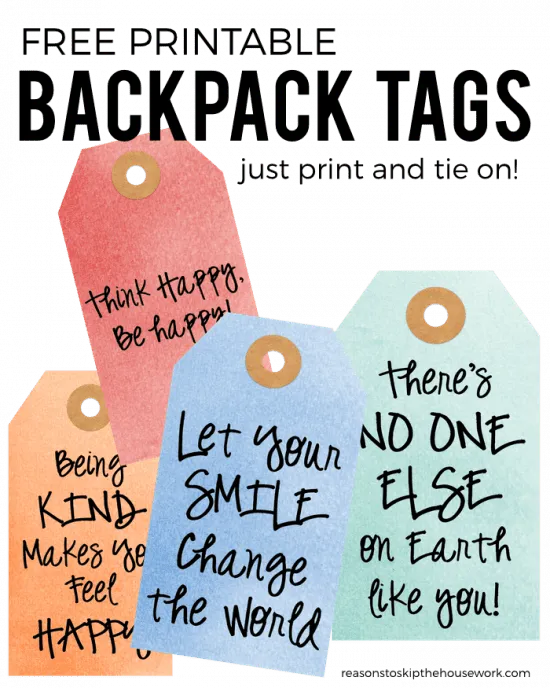 Backpack Tags (with Printables)