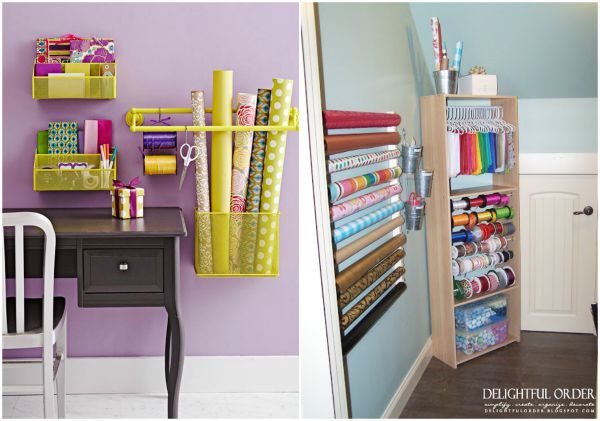 gift wrap organization