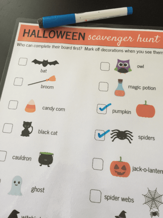 Halloween Scavenger Hunt