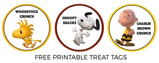 peanuts treat tags