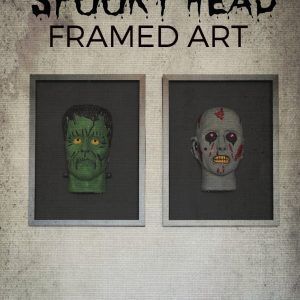 Spooky Head Frames are simple to make and are the perfect creepy Halloween Decor for your home or a Halloween Party!