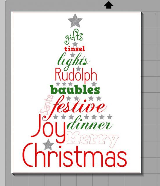 Printed Burlap Christmas Sign