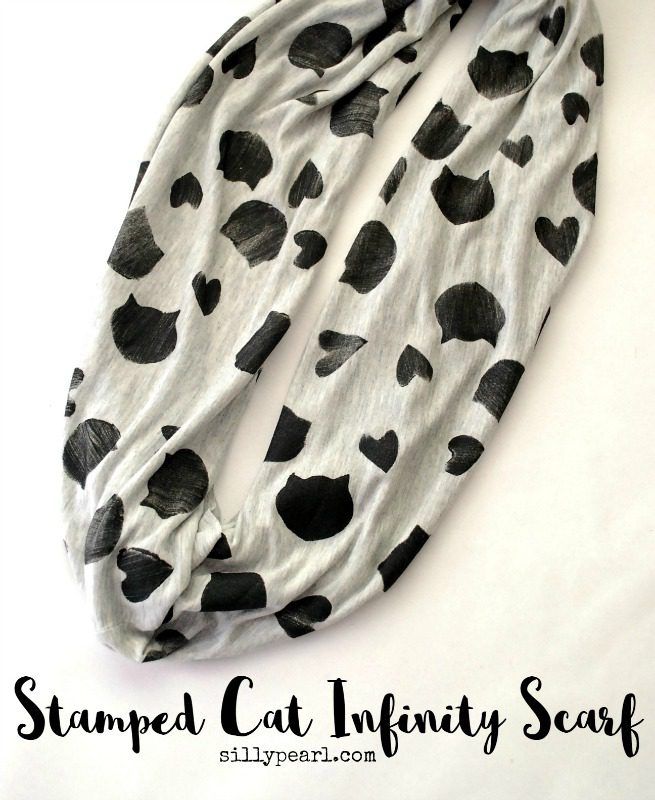 Stamped Cat Infinity Scarf - The Silly Pearl for Reasons to Skip the Housework