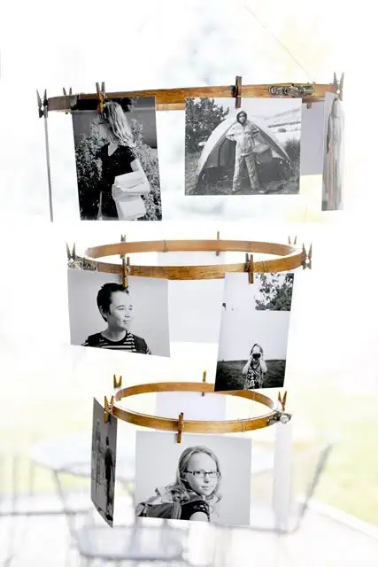 embroidery Hoop Photo Display