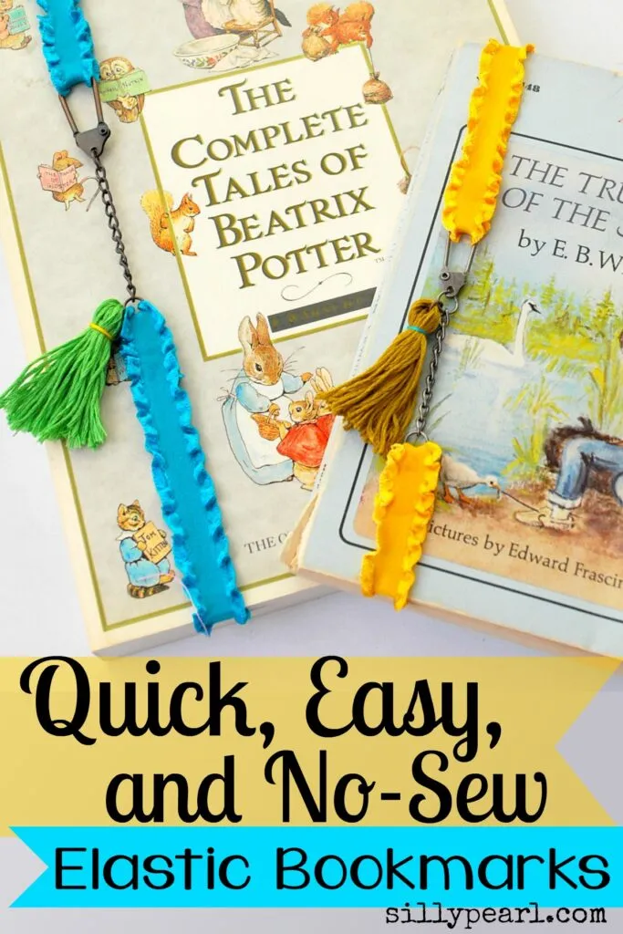 Easy No-Sew Elastic Bookmarks by The Silly Pearl