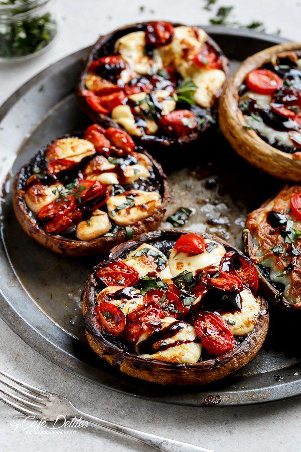 Caprese-Stuffed-Garlic-Butter-Portobellos