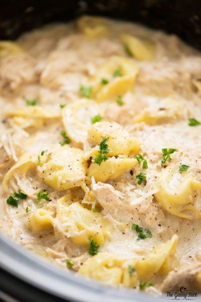 Crock Pot Recipes Chicken-Alfredo-Tortellini