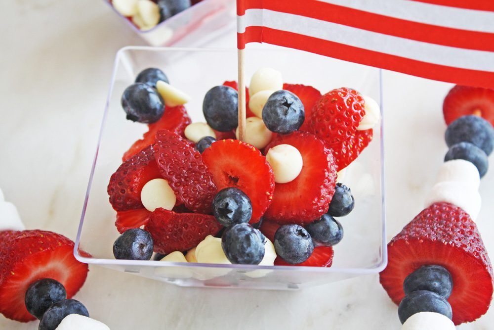 Patriotic Fruit Kabobs