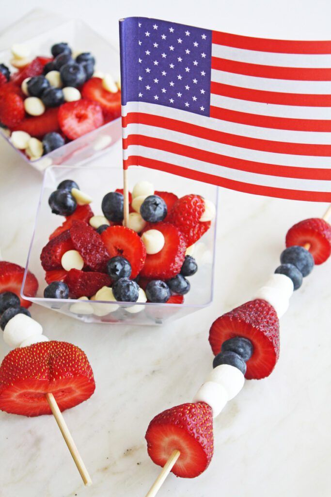 Patriotic Fruit Kabobs