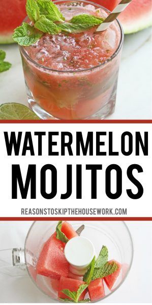 watermelon mojitos