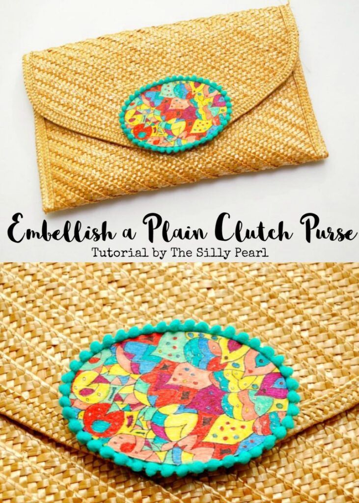 Embellish a Plain Clutch Purse - The Silly Pearl for Reasons to Skip the Housework