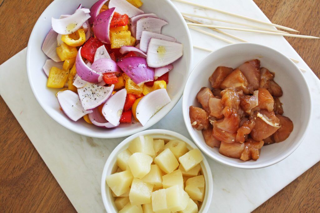 Teriyaki Chicken and Veggie Kabobs