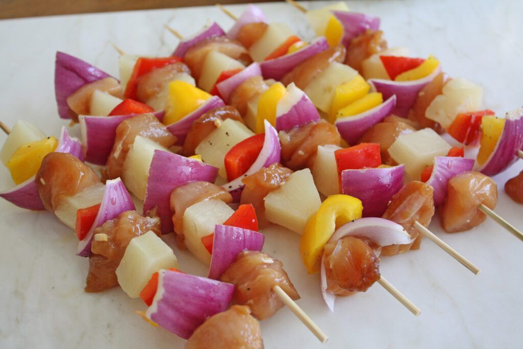 Teriyaki Chicken and Veggie Kabobs