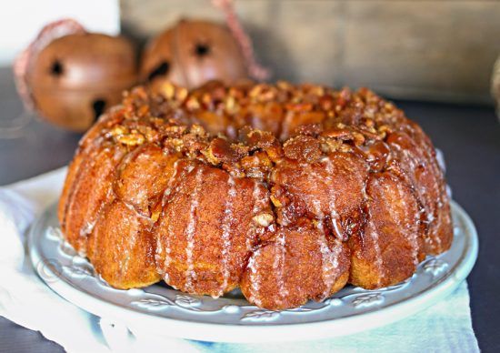 Eggnog Monkey Bread: Eggnog is a favorite seasonal drink, but there are so many ways to bake with eggnog! 