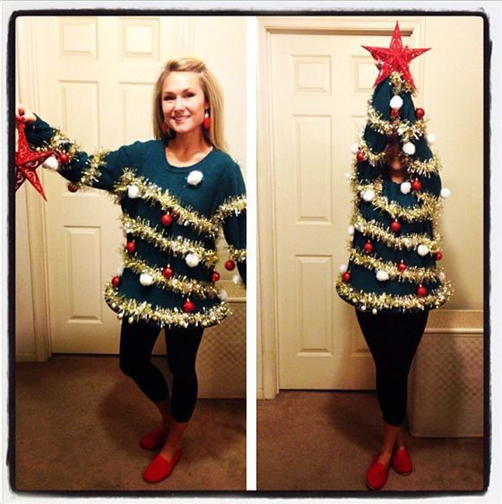 Christmas Tree Sweater: If you are attending an ugly Christmas sweater party this year, we have got you covered! Here are 25 Ugly Christmas Sweater Ideas for you to use as inspiration.