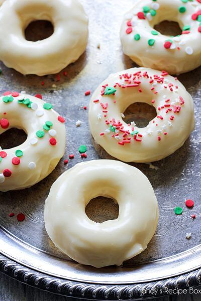 Eggnog Donuts: Eggnog is a favorite seasonal drink, but there are so many ways to bake with eggnog! 