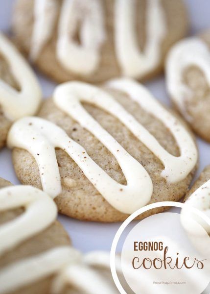 Eggnog Cookies: Eggnog is a favorite seasonal drink, but there are so many ways to to get creative baking with eggnog! 