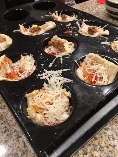 Mini Deep Dish Pizzas