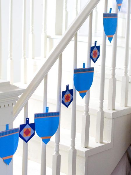 Dreidel Garland: Make your own Hanukkah crafts or get the whole family involved with one of these 10 Hanukkah Crafts