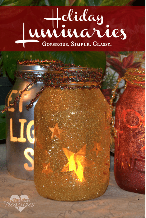 Holiday Luminaries: The holidays are here and there are so many different gift and decor ideas to bring lots of cheer! There are so many Mason Jar Crafts to make this holiday!