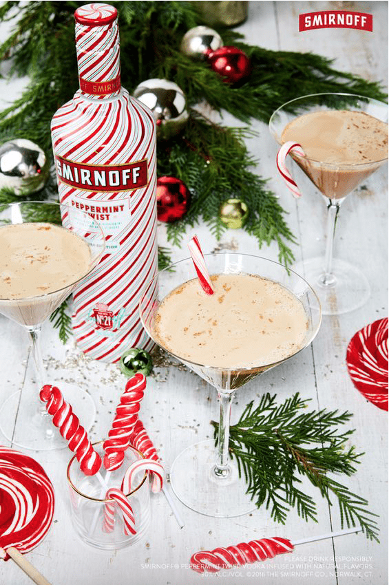 Peppermint Martini: Pumpkin flavors may dominate Fall, but Peppermint rules the holiday world! Here are 10 Peppermint Drinks that are sure to warm you up and get you in the Christmas spirit!