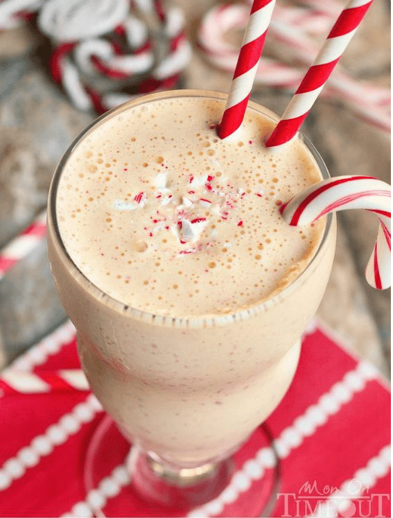 Peppermint Eggnog Shake: Pumpkin flavors may dominate Fall, but Peppermint rules the holiday world! Here are 10 Peppermint Drinks that are sure to warm you up and get you in the Christmas spirit!