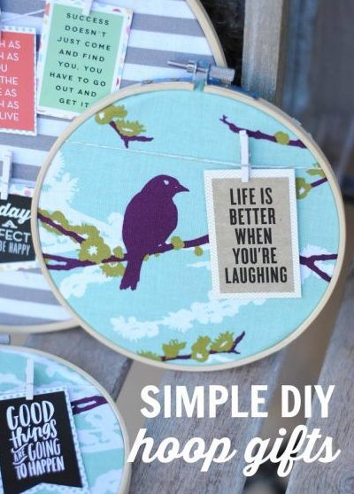 Hoop Quote Gifts are simple and easy craft that you can make for yourself or gift to friends.