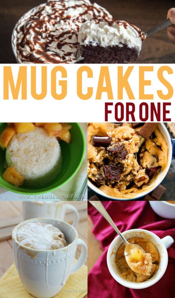 Mug Cakes you can make just for yourself, in a matter of minutes!  No more huge cake sitting on the counter!