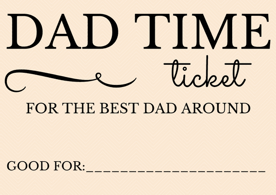 Coupons for Father's Day - customizable and easy to print and gift.